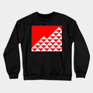 Abstract geometric pattern - red and white. Crewneck Sweatshirt